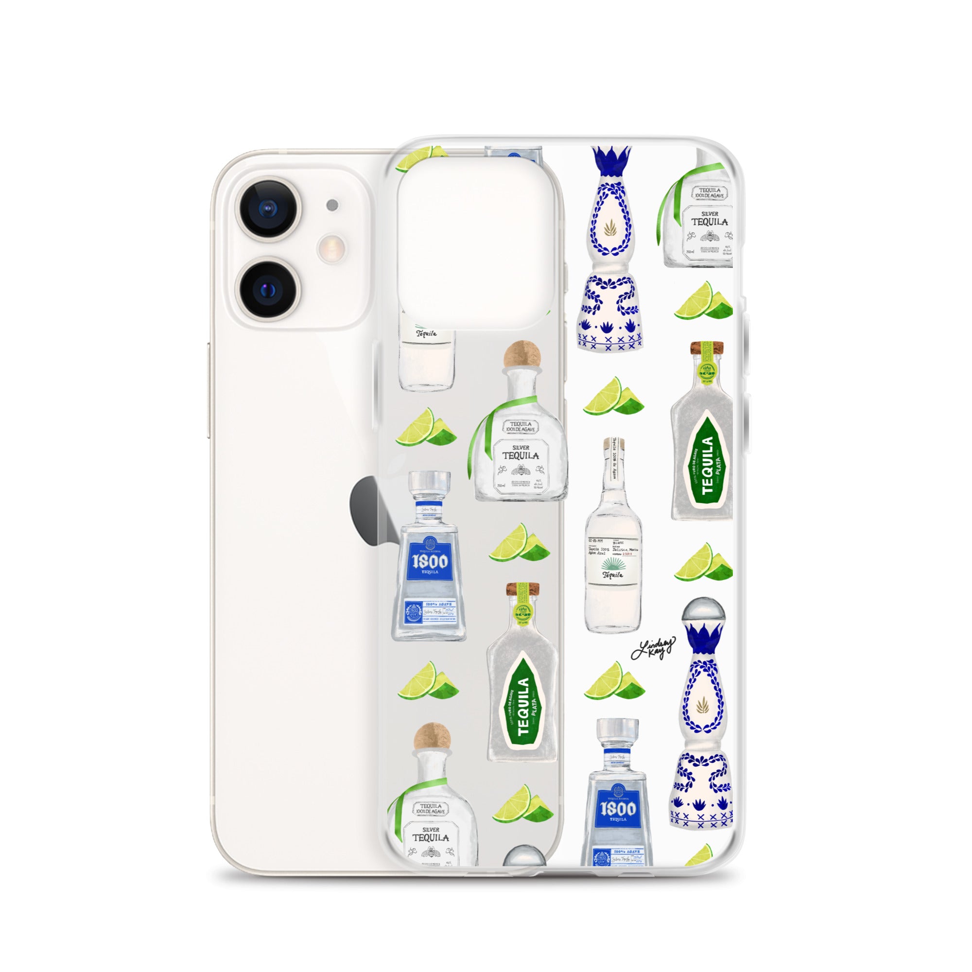 Ilustración de botellas de tequila - Funda transparente para iPhone®